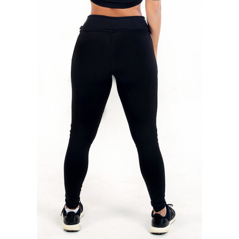 Calça Legging Cintura Alta Marsala com Bolso e Elástico