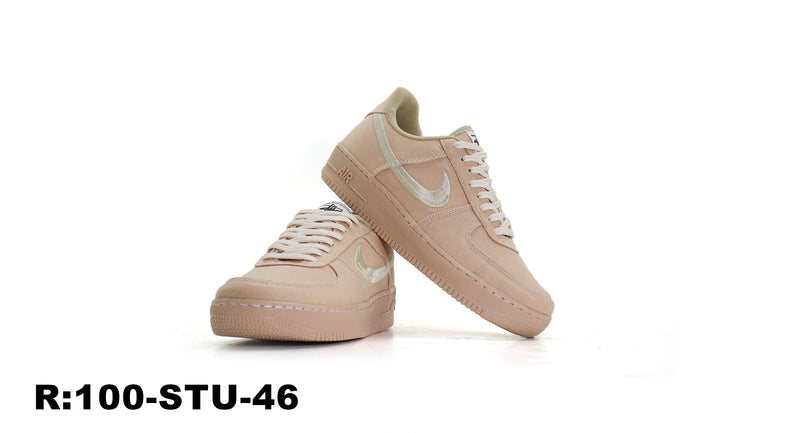 Tênis Nike Air Force 1 x Stussy FOSSIL